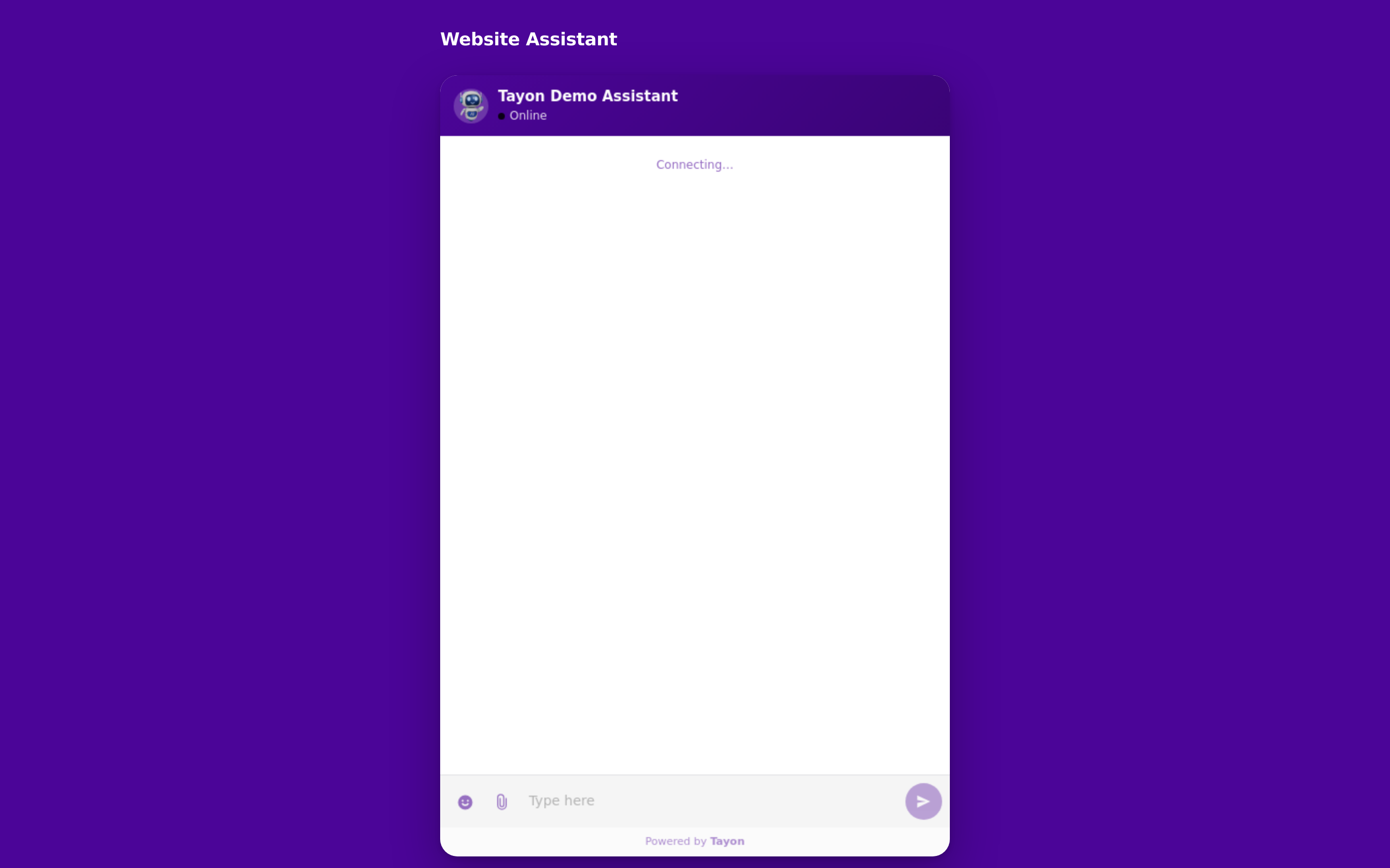 A published bot page