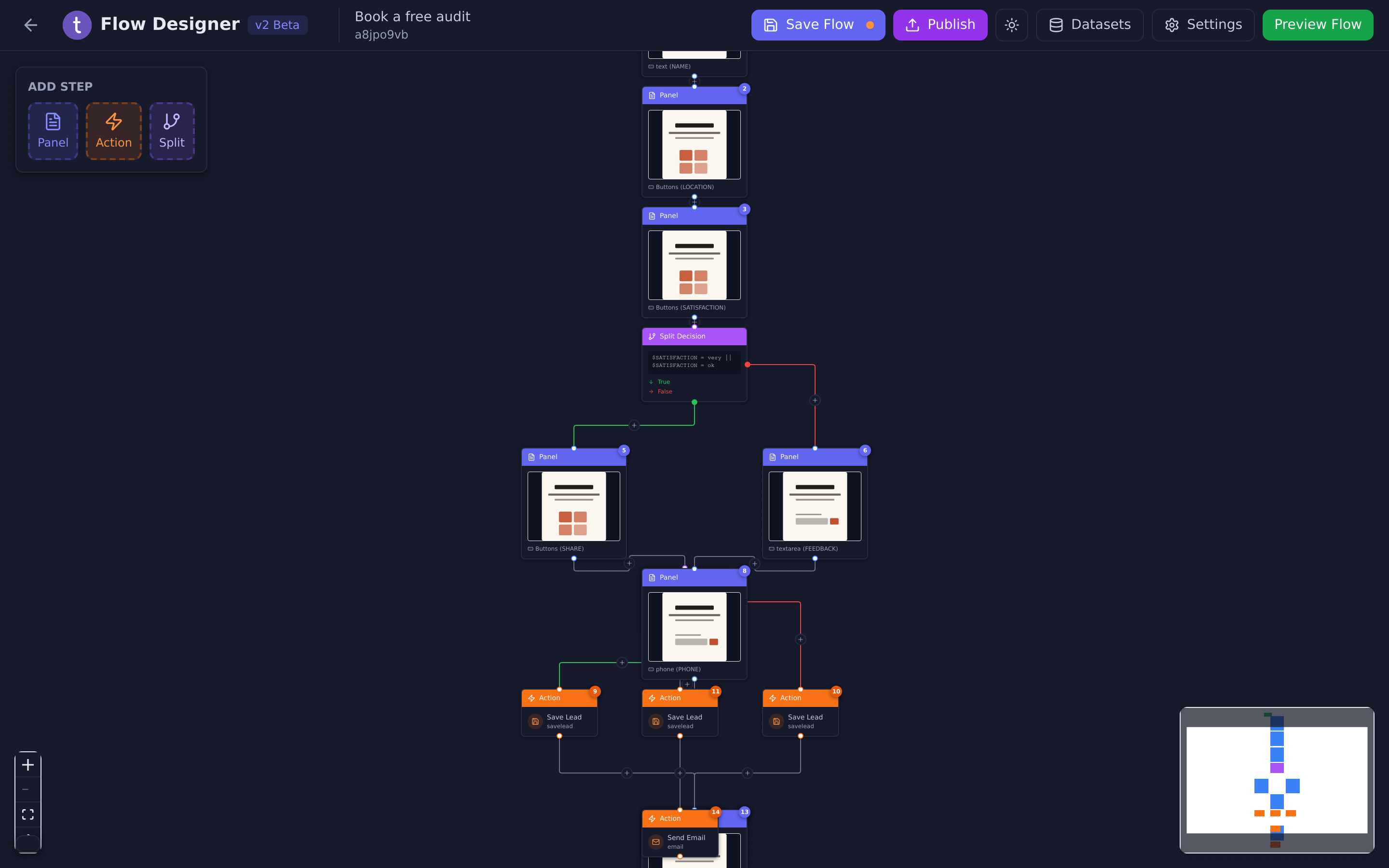 Panel Properties, open on the Interaction tab
