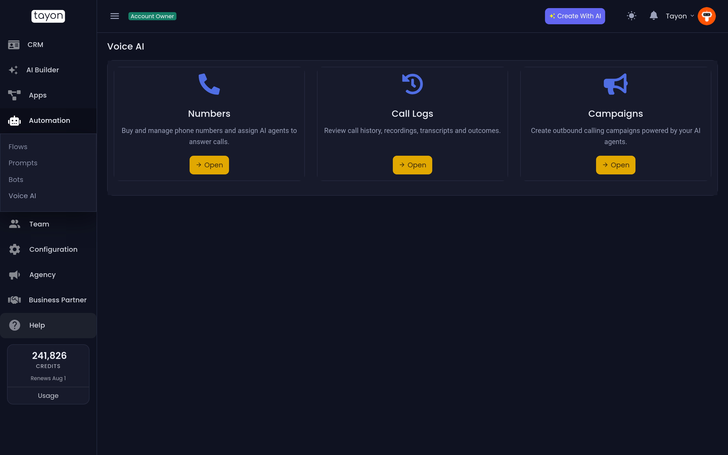 The Voice AI page